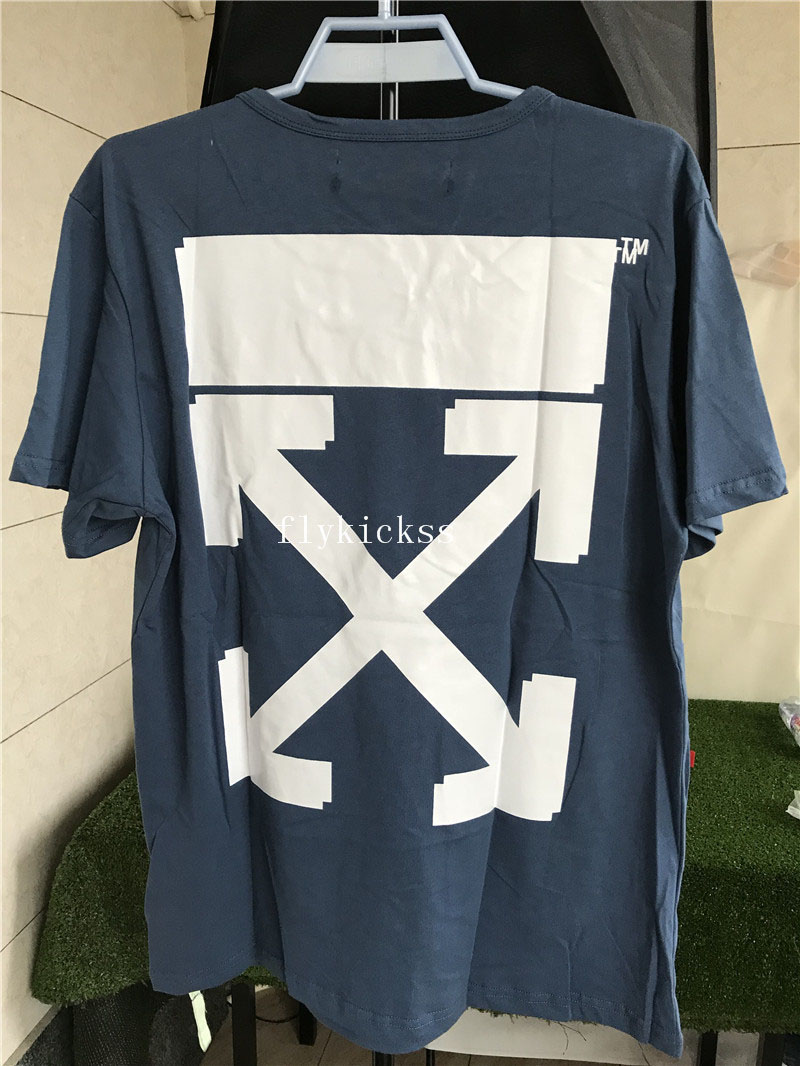 Off White Champion Blue Tshirt